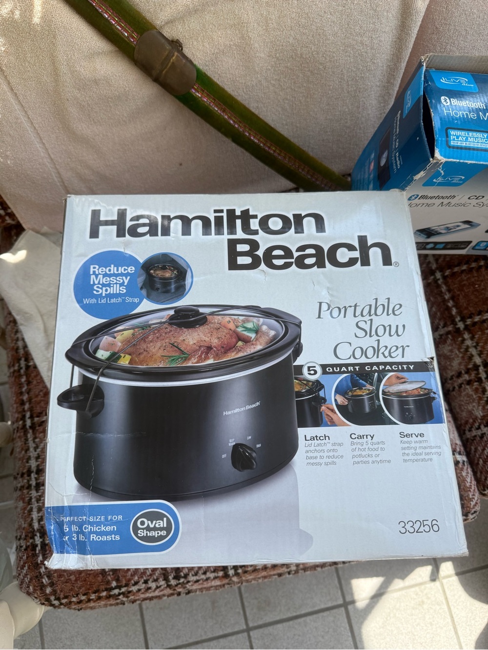 Hamilton Beach 5-Quart Portable Slow Cooker with Lid Latch Model 33256